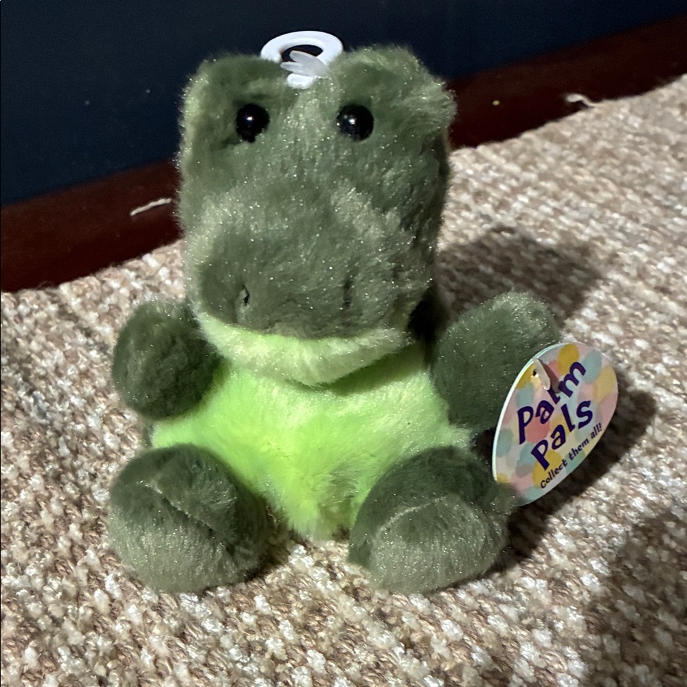 Palm Pals Green Dinosaur Plush Toy